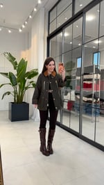 Mumlu Doku Marka Model Ceket Haki