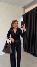 Niduysa Kapişonlu Bluz Lacivert