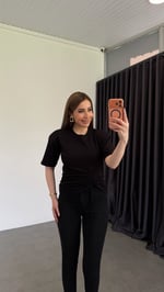 Novara Yandan Büzgülü Vatkalı Bluz Siyah