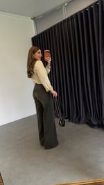Nüanslı Wide Leg Jean Antrasit
