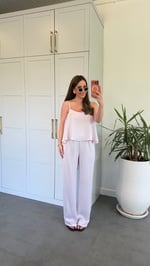 Pastel Tonlu Bluzlu Takım Lila