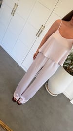 Pastel Tonlu Bluzlu Takım Lila