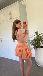 Peach Korseli Etekli Takım Şeftali
