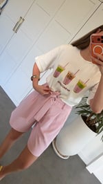 Pink Latte T-shirt Ekru