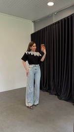Plue Buz Mavi Ağartmalı Jean