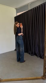 Premium Ön Arka Full Taşlı Jean Mavi