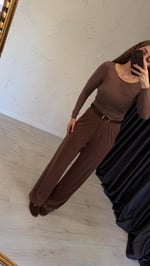 Rahat Kesim Modal Pantolon Kahverengi