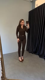 Reggina Toparlayıcı Fit Skinny Jean Kahverengi