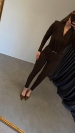 Reggina Toparlayıcı Fit Skinny Jean Kahverengi