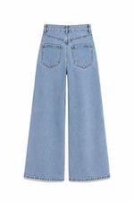 Roseleg İşlemeli Jean Mavi