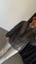 Sdea Bağcıkları Boncuklu Bluz Yeşil