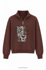 Seven Leopard Sweatshirt Kahverengi