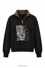 Seven Leopard Sweatshirt Siyah