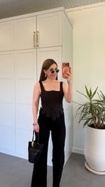 Soleil Parça Detaylı Bluz Siyah