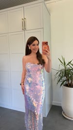 Spaget Pullu Elbise Pembe