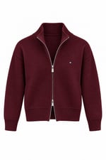 Tammy Tam Fermuarlı Triko Bordo