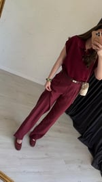 Tenssel Pantolon Bordo