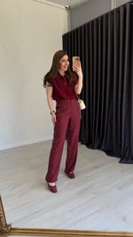 Tenssel Pantolon Bordo