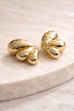 Üçlü Görünümlü Küpe Gold