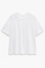 Vina Payet İşlemeli T-shirt Beyaz