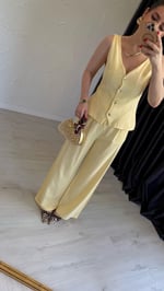 Waistcoat Takım Sarı