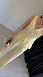 Waistcoat Takım Sarı