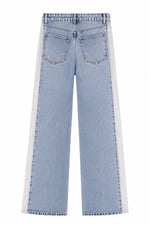 Yanı Tül Detaylı Wide leg Jean