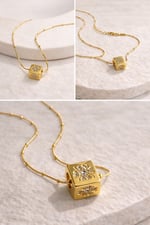 Yonca Küp Kolye Gold