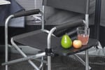 Directors Chair with side table, Dark Grey