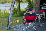 Directors Chair with side table, Red