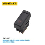 4LÜ FLAŞÖR DÜĞMESİ 9 PİN RENAULT 19 OEM: 7700817335