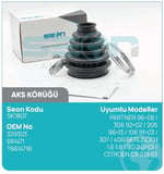 AKS KÖRÜĞÜ DIŞ PARTNER 96-08 306 92-02 206 96-13 1 06 91-03 307 406 BERLİNGO I 1.6 1.8 1.9D 2.0HDİ CİTROEN C5 2.0HDİ FIAT SCUDO FORD C-MAX II FORD FOCUS III 1.5 1.6TDCI