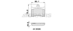 ARKA FREN BALATASI DISK CITROEN XANTIA 1.8I 1.8I 16V 2.0I 16V (95 98) / (75X83X15.5)
