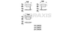 ARKA FREN BALATASI DISK TOYOTA AVENSIS 1.6 03-08 COROLLA VERSO 04-07