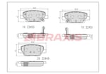 ARKA FREN BALATASI EGEA 1,3D MULTIJET / 1,4 / 1,4LPG / 1,6 / 1,6D MULTIJET