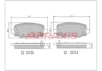 ARKA FREN BALATASI JEEP CHEROKEE (KL) 2.0CRD 4X4 14> 2.4 4X4 13>