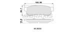 ARKA FREN BALATASI LACETTI 1.4 16V 1.6 1.8 (05 / 2003=> NUBIRA SEDAN;KOMBI 1.4 1.6 1.8 (01 / 2005=>