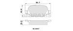 ARKA FREN BALATASI LINEA 1,3D MULTIJET 06 09> 1,4 / 1,4T JET 06 07> / 1,6 / 1,6D MULTIJET 06 09>