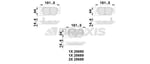 ARKA FREN BALATASI MITSUBISHI ASX 12-> OUTLANDER II 12-> MAZDA 6 13-> CITROEN C4 12->