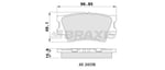 ARKA FREN BALATASI TOYOTA RAV 4 III 06-11 CAMRY 06-11