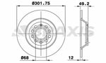 ARKA FREN DISK AYNASI A6 2.0 / 2.4 / 2.7 / 3.0 / 3.0 QUATTRO 05>