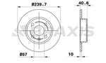 ARKA FREN DISK AYNASI CORSA C 1.4 1.8 03> CORSA C 1.4 1.8 00>03 TIGRA TWINTOP 1.8 04>