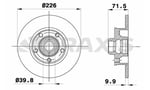 ARKA FREN DISK AYNASI GOLF III 1.9TDI 2.0 GTI 2.8 VR6 91 98 PASSAT 2.0 2.8 2.8 VR6 93>96