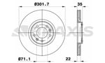 ARKA FREN DISK AYNASI HAVA SOGUTMALI C6 2.2 HDI / 2.7 HDI / 3.0 V6 / 3.0 HDI 05>