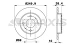 ARKA FREN DISK AYNASI MITSUBISHI COLT CZ3 1.1I / SMART FORFOUR 04>06 250×4
