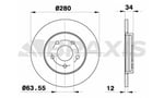 ARKA FREN DISK AYNASI MONDEO III 00>07 JAGUAR X TYPE 01>09 OLCU: (280 X 34)