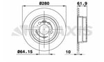 ARKA FREN DISK AYNASI ROVER 75 2.0 CDT 1.8 2.5 V6 99=> MG ZT 190 01=>