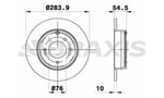 ARKA FREN DISK AYNASI SONATA V 2.0 VVTI / 2.0 CRDI / 2.4 / 3.3 05> SONATA VI 2.4 09>