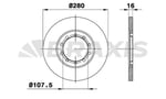 ARKA FREN DISK AYNASI TRANSIT V347 2.2TDCI / 2.4TDCI / 3.2TDCI 06>14 A.CEKER+ABSLI