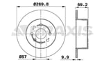 ARKA FREN DISKI (4 BIJON) VECTRA B 1,6I 16V 1,7 TD 1,8I 16V 95 >